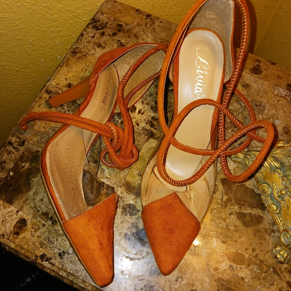 Livia,beautiful clear pump heels